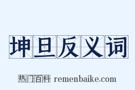 坤旦反义词是什么意思的图片